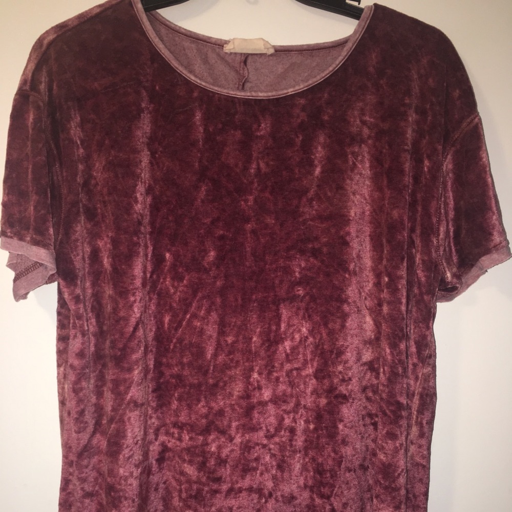 Crushed velvet blouse
